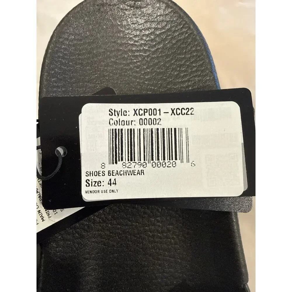 NEW EA7 Emporio Armani Mens Slide Sandals Black XCP001 XCC22 Size 11 / 44